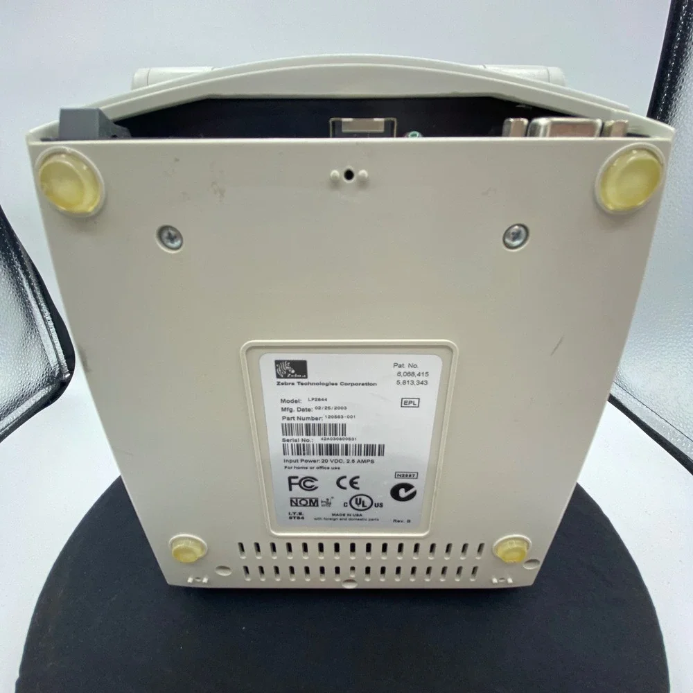 Zebra LP 2844 Thermal Label Printer Desktop Shipping Barcode Beige 120563 *Read